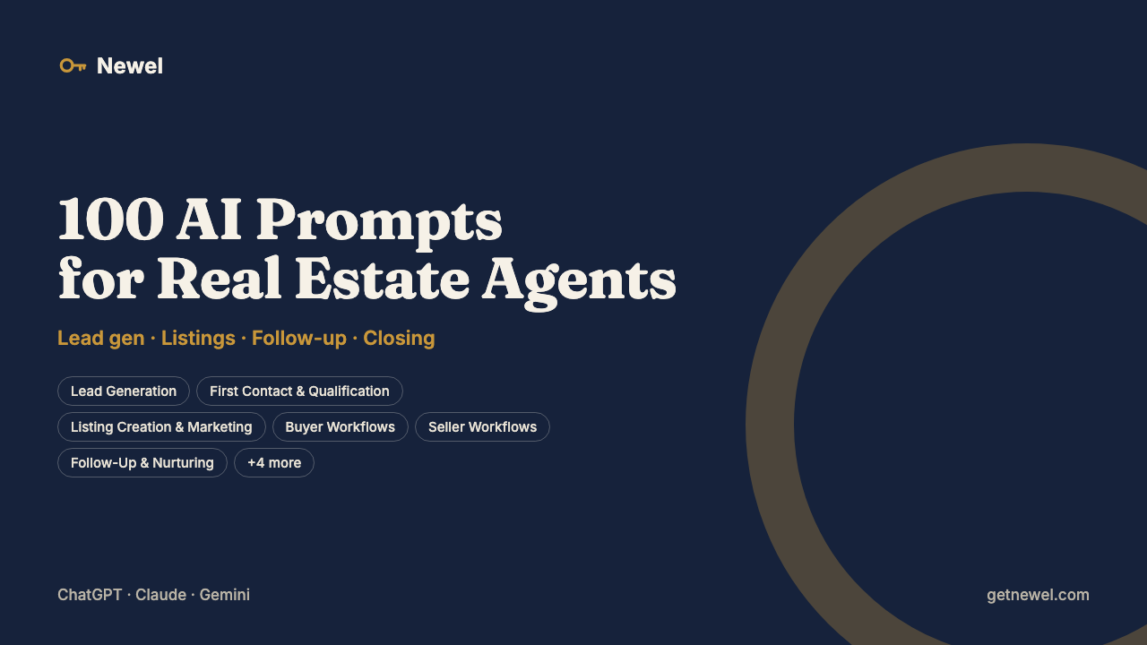 Cover of 100 AI Prompts for Real Estate Agents